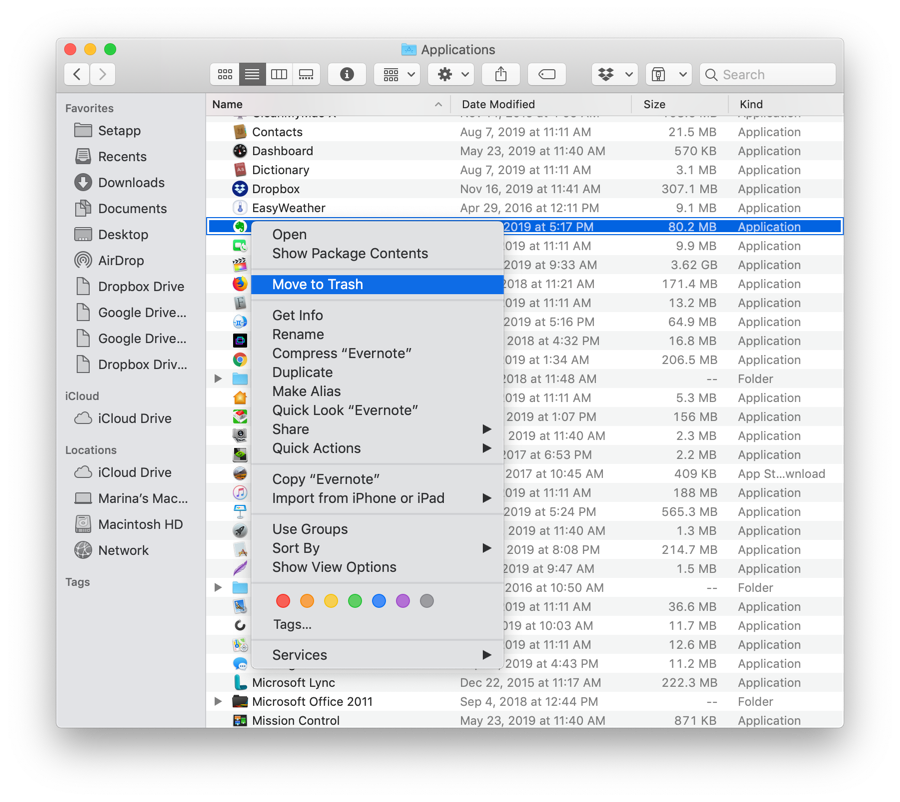 Mac remove app from toolbar